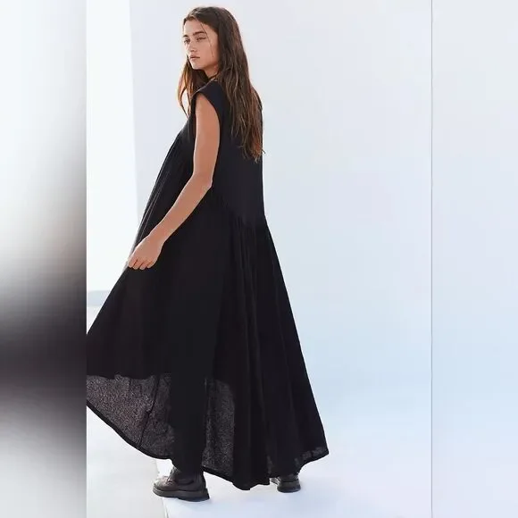 NWOT Free People Madelyn Midi Dress - Black - Picture 3 of 10